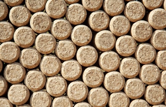 Background pattern of wine bottles corks