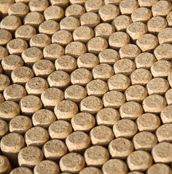 Background pattern of wine bottles corks