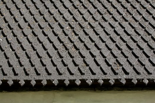 Wooden roof texture. Tarry..