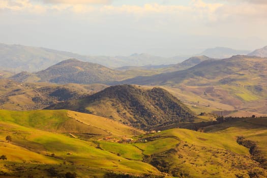 View of Enna countryside from Altesina mountain