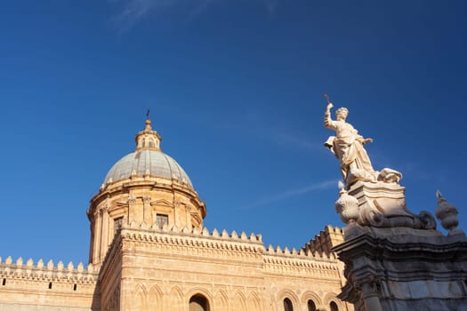 View of the Cathedral of Vergine Maria Santissima Assunta in cielo, Palermo