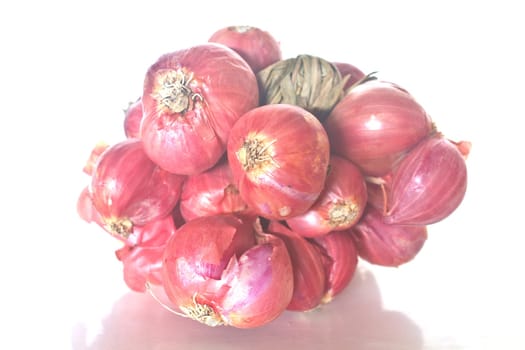 red onion isolated on white background