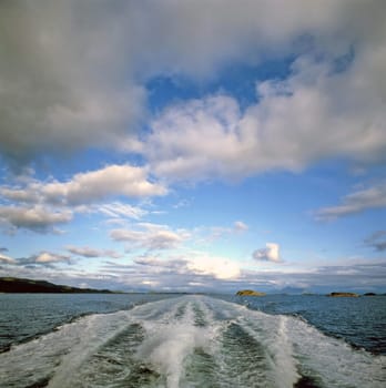 Speed Boat in North Sea, Norway