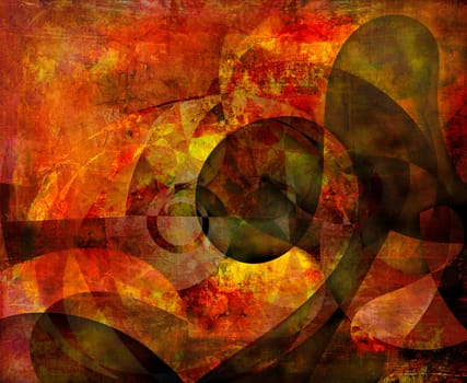 Abstract painting textures collaged