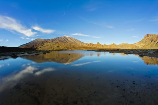 Desert Landscape in Volcan Teide National Park, Tenerife, Canary Island, Spain
