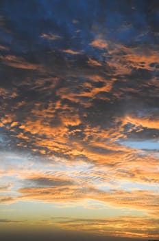 Clouds over the Atlantic Ocean in Tenereife Canary Islands Spain