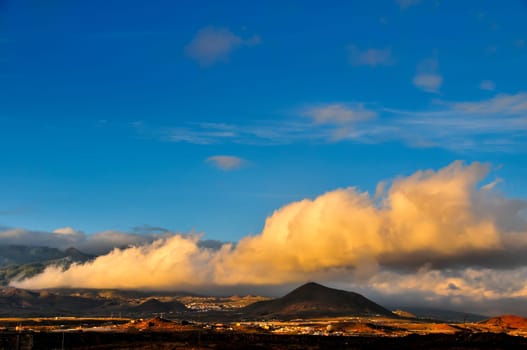 Landscape in South of Tenerife Canary Island Spain