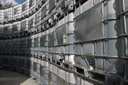 Stacked water tanks
