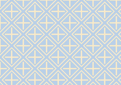 Light yellow plus sign on light blue rectangle in pastel color style