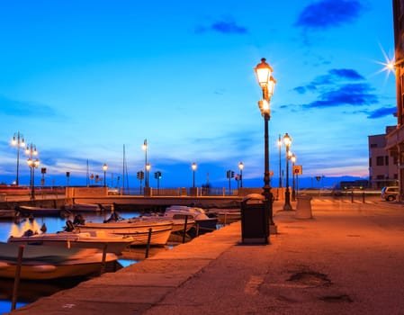 View of canal grande in Trieste, Italy
