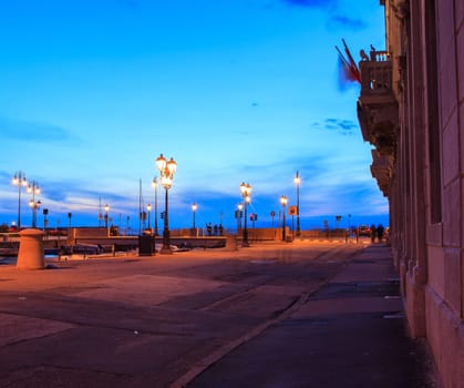 View of canal grande in Trieste, Italy