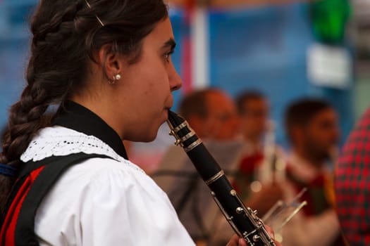 BOLZANO, ITALY - SEPTEMBER 15: clarinetist during the concert on September 20, 2013