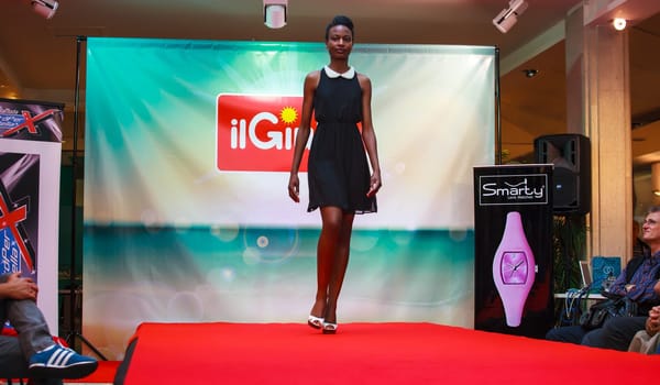 View of young Model during fashion show