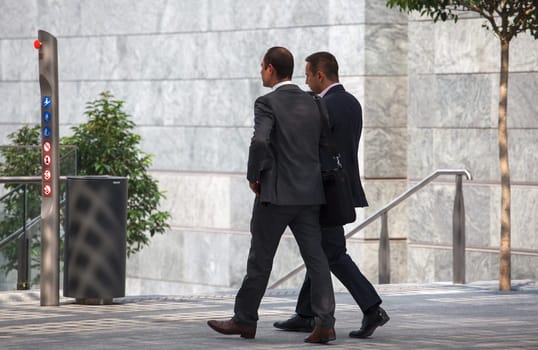business men walking with travel bag