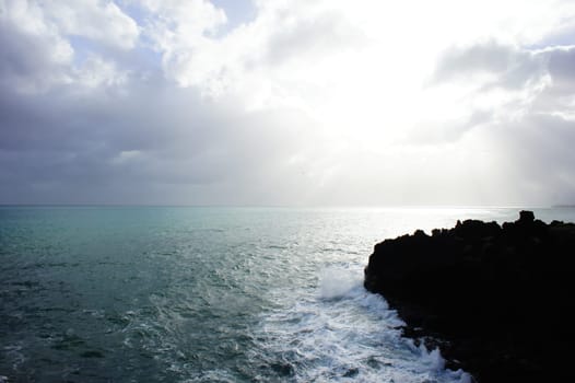 Colred Sunrise Clouds over the Atlantic Ocean in Tenerife Canary Islands