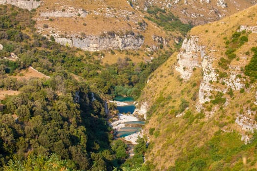 View of Laghetti di Cava Grande in Avola near Siracusa, Sicily