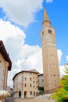 View of ancient building in Pordenone, Italy