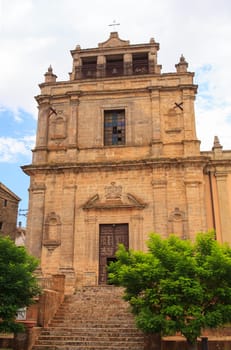 View of Santa Chiara church in Enna