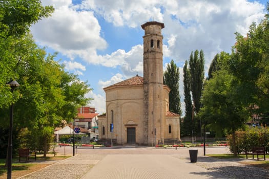 View of ancient building in Pordenone, Italy