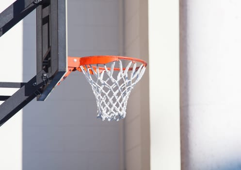 View of basket hoop in Trieste, Italy