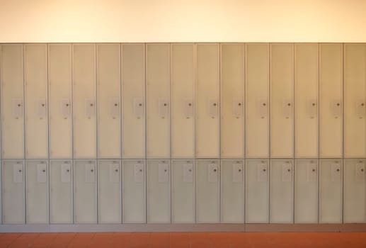 The photograph of connected lockers.