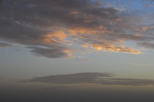 Clouds over the Atlantic Ocean in Tenereife Canary Islands Spain