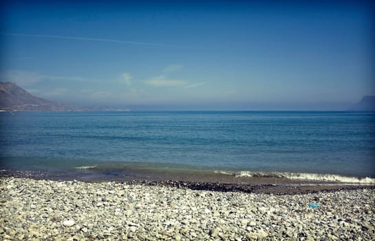 Vintage seascape in Grece