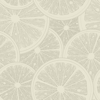 Lemon slices seamless pattern sketch