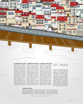 Old city template for web design