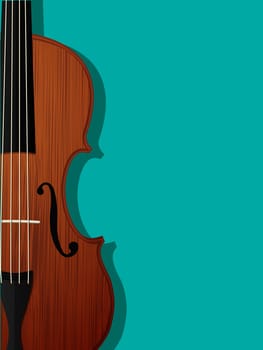 Abstract  music background with violin and copy space