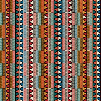 Strip ethnic seamless pattern design