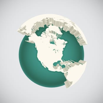 World globe illustration, abstract art