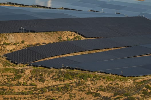 Power Plant Renewable Energy Wind Turbines and Solar Panels