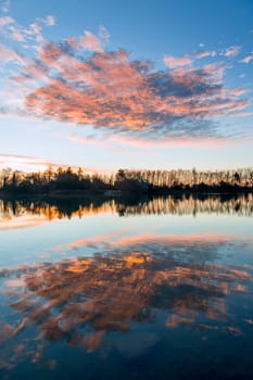 sunrise in the wetlands of Berga, Catalonia, Spain