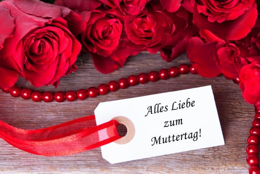 A Mothers Day Background with the German Words Alles Liebe zum Muttertag which means Happy Mothers Day