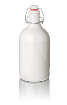 free white stoneware jug with swing top