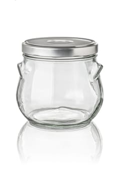 free-standing bulbous jam jar