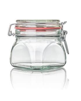 Cut-out preserving jar with wire bracket closure