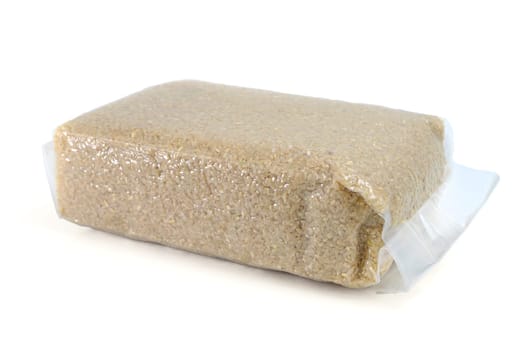 rice germ in plastic packing