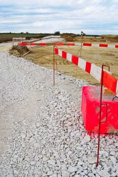 Safety and way to the construction site