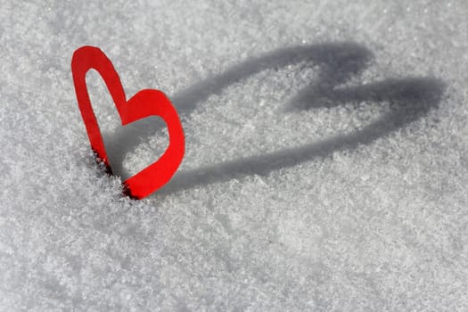The heart in the snow