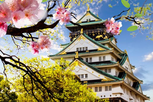 Osaka Castle in Osaka, Japan for adv or others purpose use