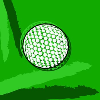 Concept illustration showing a stylized golf ball