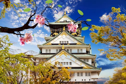 Osaka Castle in Osaka, Japan for adv or others purpose use