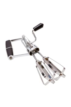 Classic hand mixer insulated against a white background