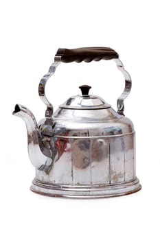 Old nostalic kettle insulated on white background
