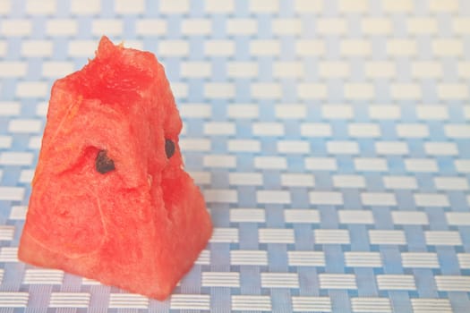 Close up  fresh slices  red watermelon