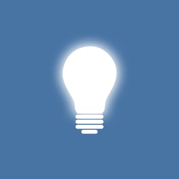 Basic bulb eco lamp simple Flat design.