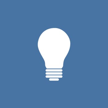 Basic bulb eco lamp simple Flat design.
