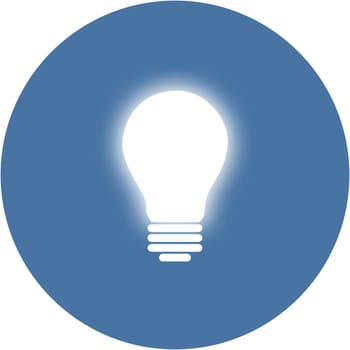 Basic bulb eco lamp simple Flat design.